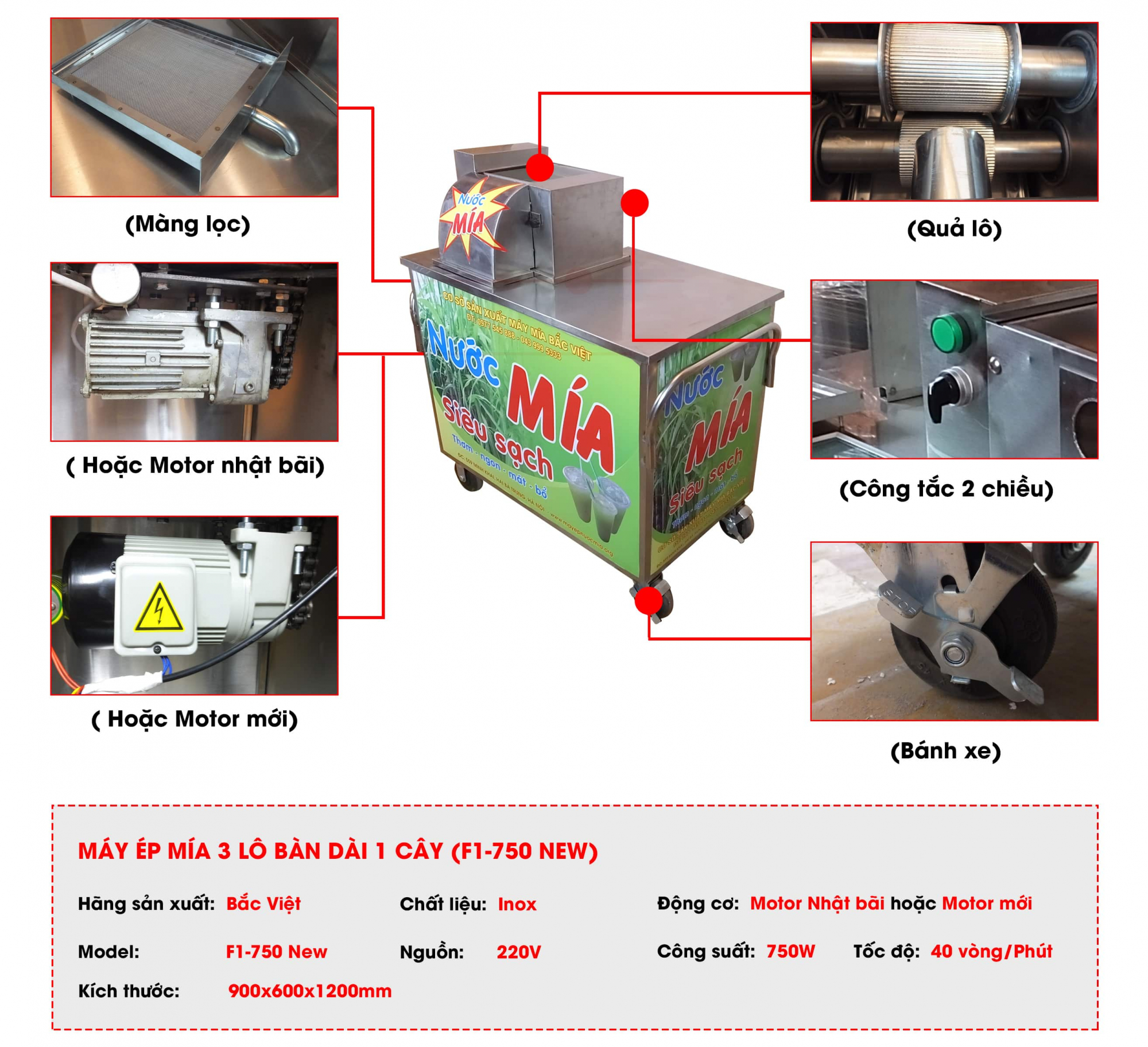 may-ep-mia-3-lo-ban-dai-motor-moi-128129 Máy ép mía 3 lô bàn dài motor mới