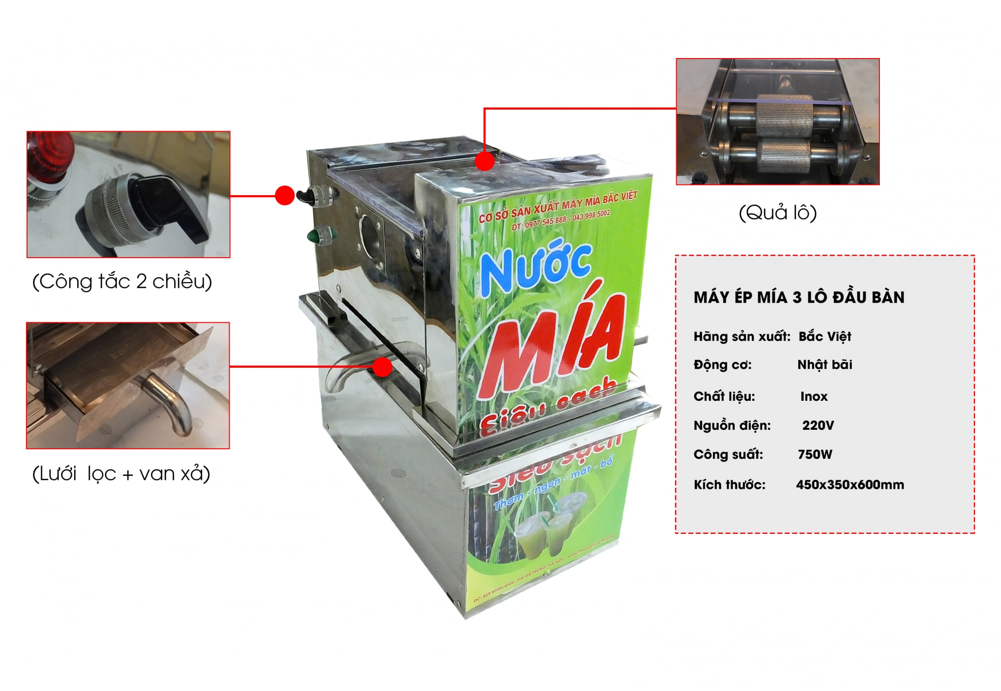 may-ep-mia-3-lo-dau-ban-2 Máy ép mía 3 lô đầu bàn