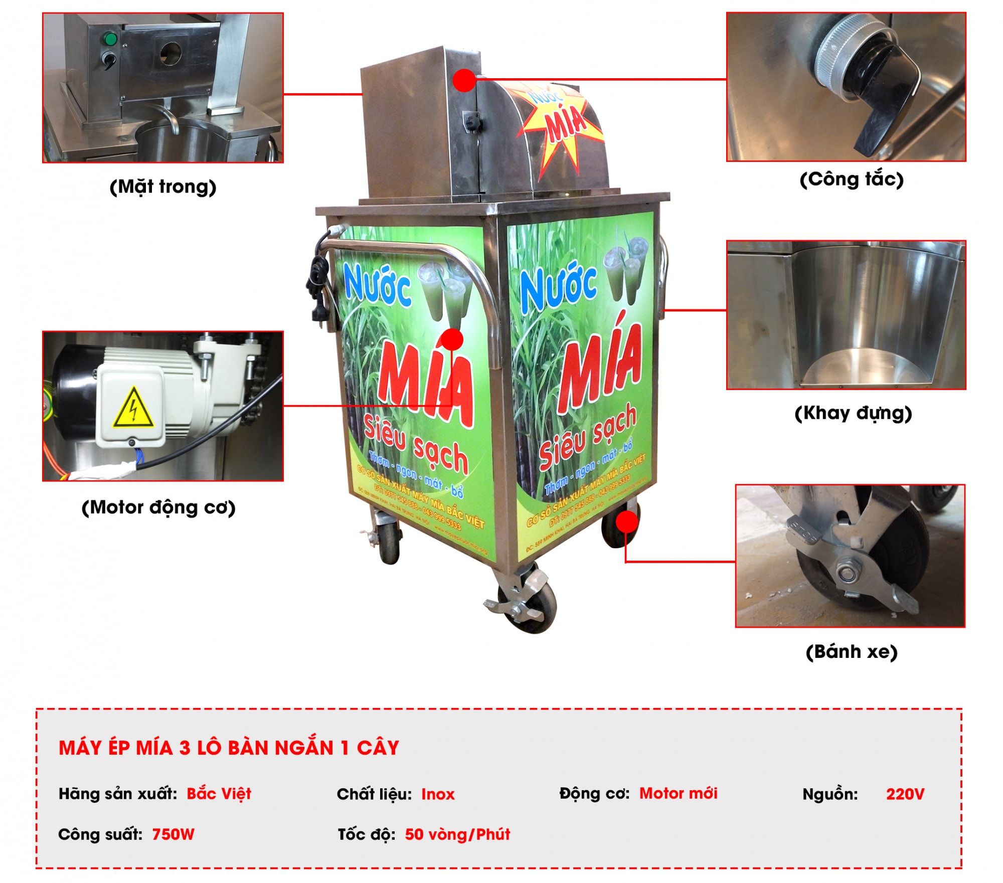 may-ep-mia-3-lo-nua-ban máy ép mía 3 lô nửa bàn